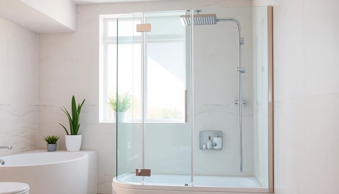 Elegante sonni Duschkabine 100x100 in einem modernen Badezimmer, stilvoll und einladend.