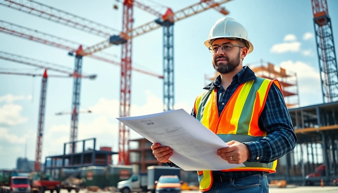 New Jersey General Contractor overseeing construction, demonstrating expertise and leadership on-site.