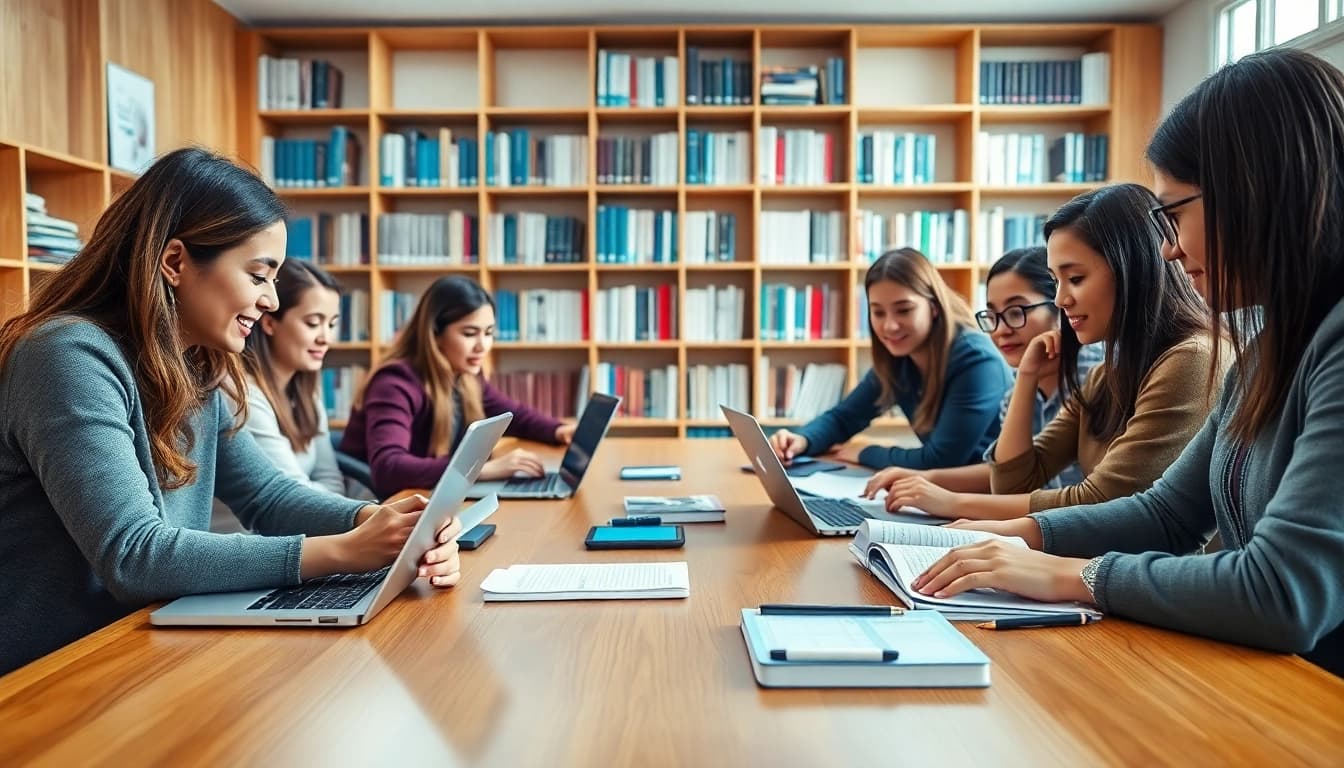 Cisco exam assistance in a collaborative study environment with diverse learners engaged with exam materials.