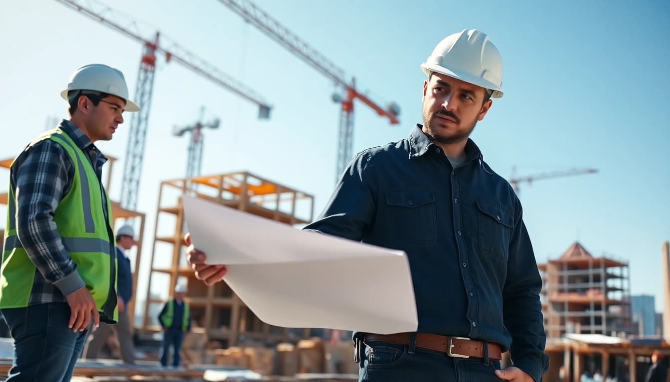 Manhattan General Contractor overseeing projects with skilled tradespeople in an active construction site.