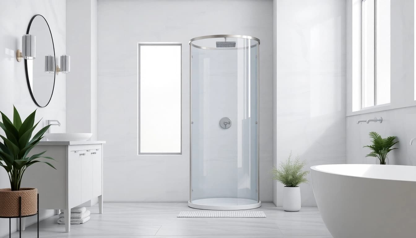 Transform your bathroom with elegant showers au, showcasing a modern design and serene atmosphere.
