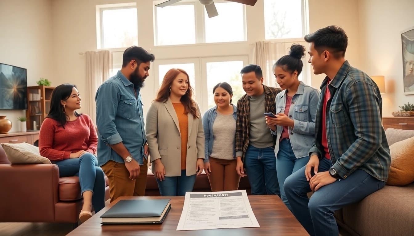 Understand home warranty for rental properties with a group evaluating safety features.