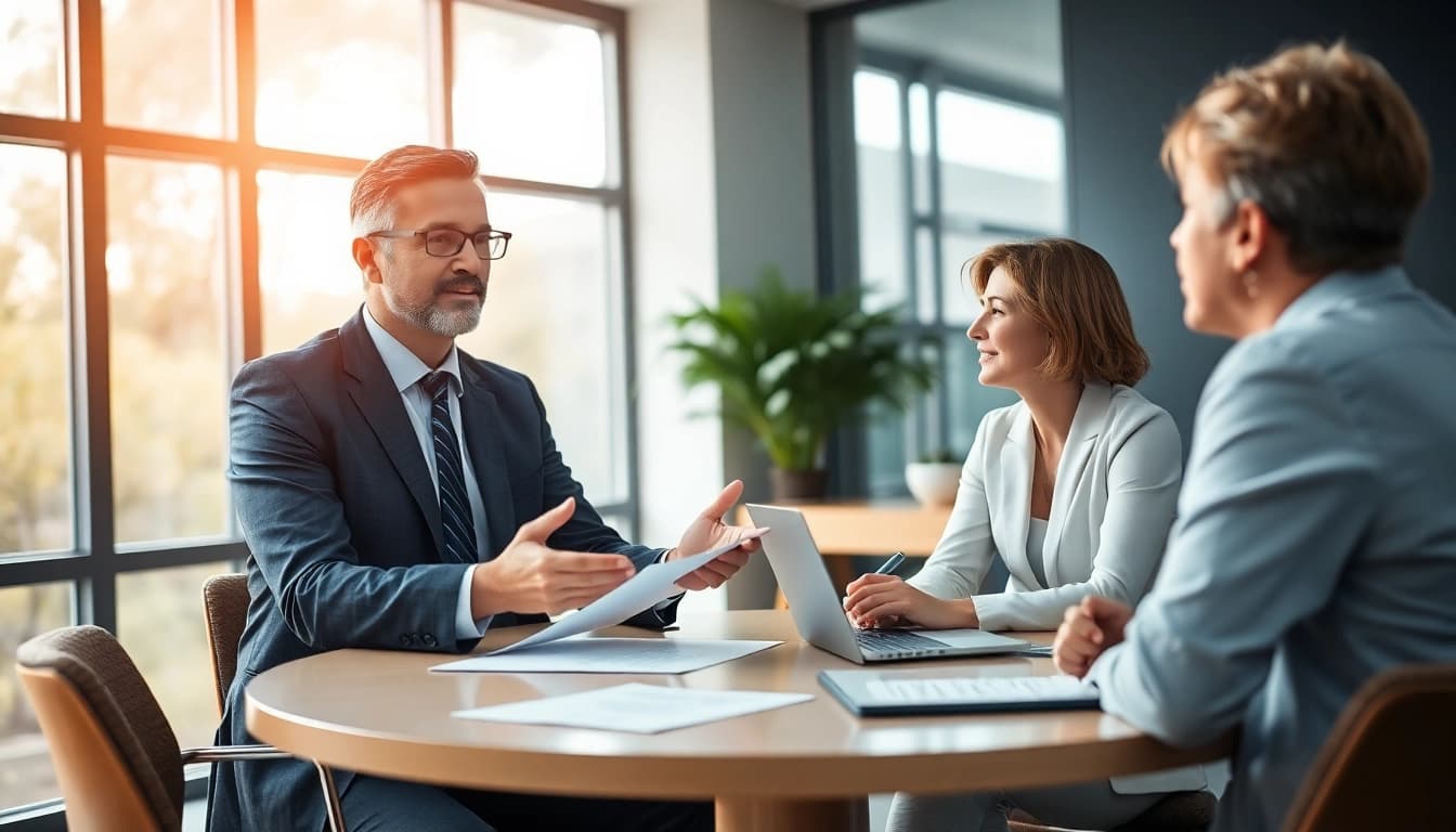 Attorneys guiding clients on Probate matters in a professional office setting.