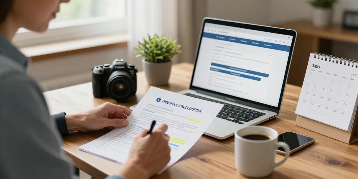 Cancel timeshare: focused individual drafting a cancellation letter in a cozy home office.