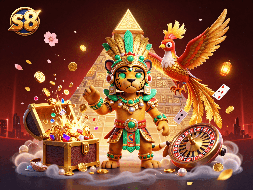 Experience thrilling s8 gaming with vibrant 3D characters immersed in dynamic casino action.