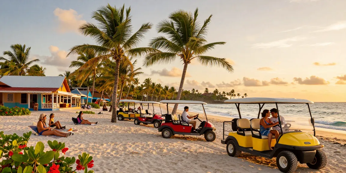 Rent a reliable golf cart in San Pedro Belize for your vacation, offering 4-seater and 6-seater options.