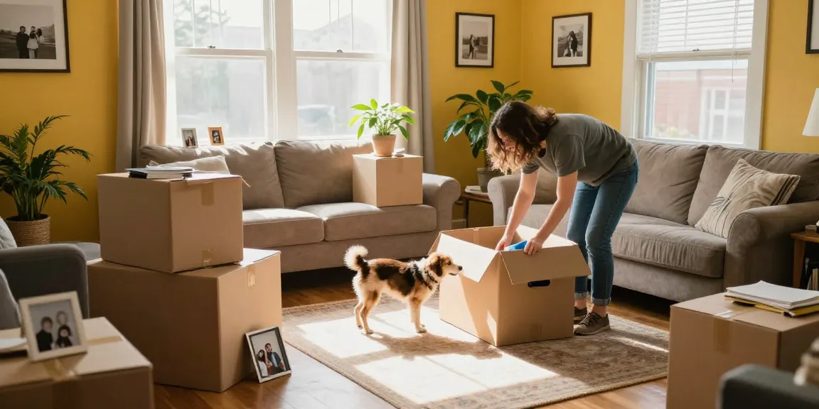 Unpacking moving boxes at home with Ucuza Taşın services ensuring a smooth relocation.