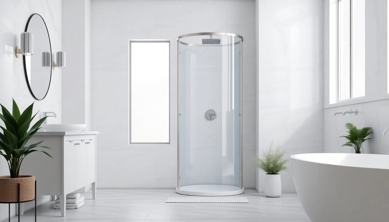 Transform your bathroom with elegant showers au, showcasing a modern design and serene atmosphere.