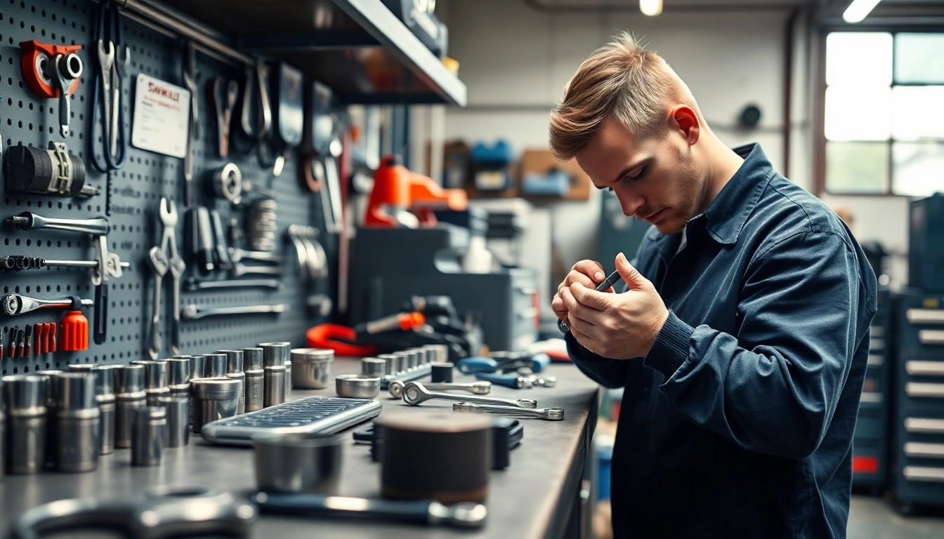 Technician using Stahlwille tools to ensure precise work on a vehicle.
