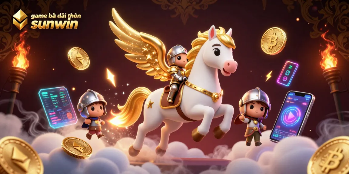 Engage in exhilarating game bài đổi thưởng sunwin with vibrant 3D visuals and crypto elements.