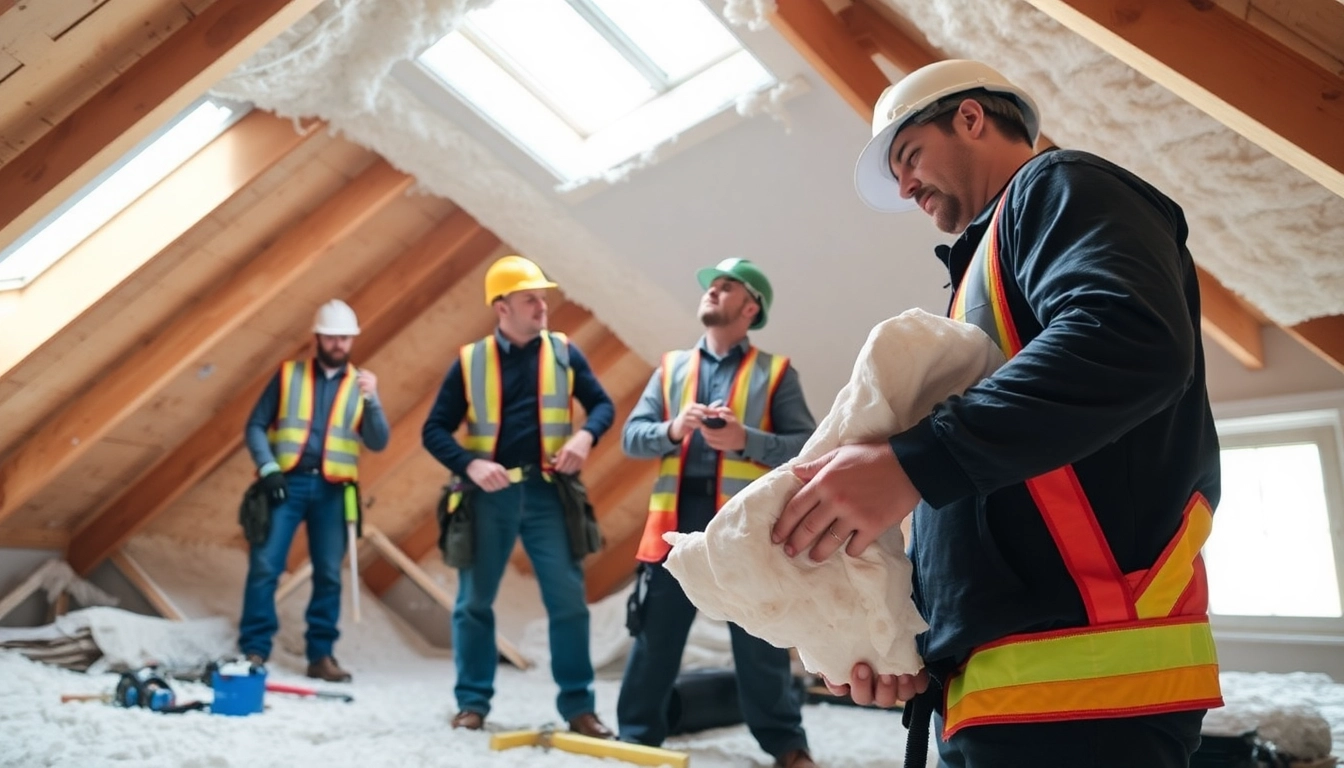 Efficient spray foam removal Kent by professionals in a well-lit attic.