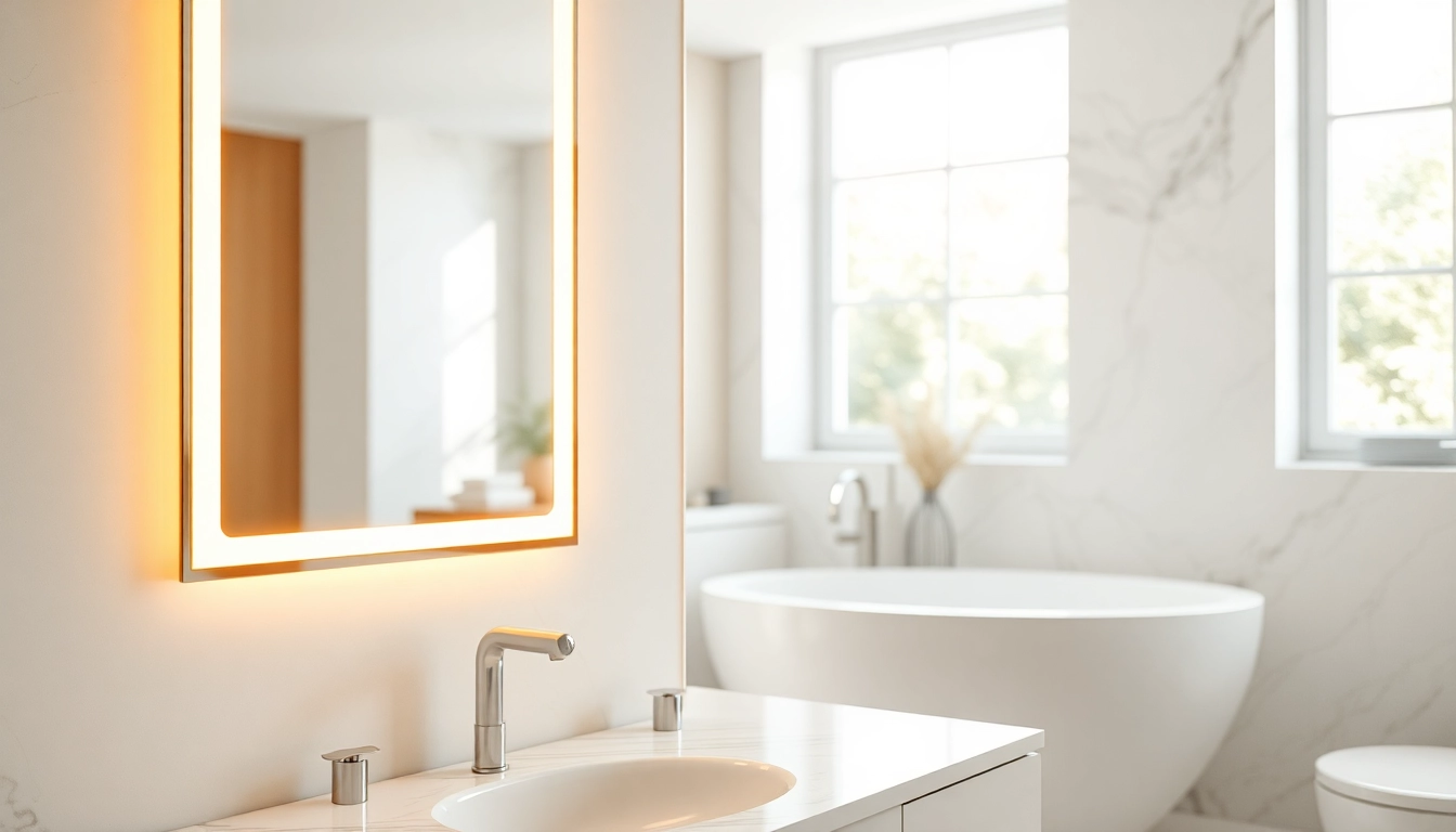 Transform Your Bathroom with Stylish Mirror and LED Lights for a Luxurious Look