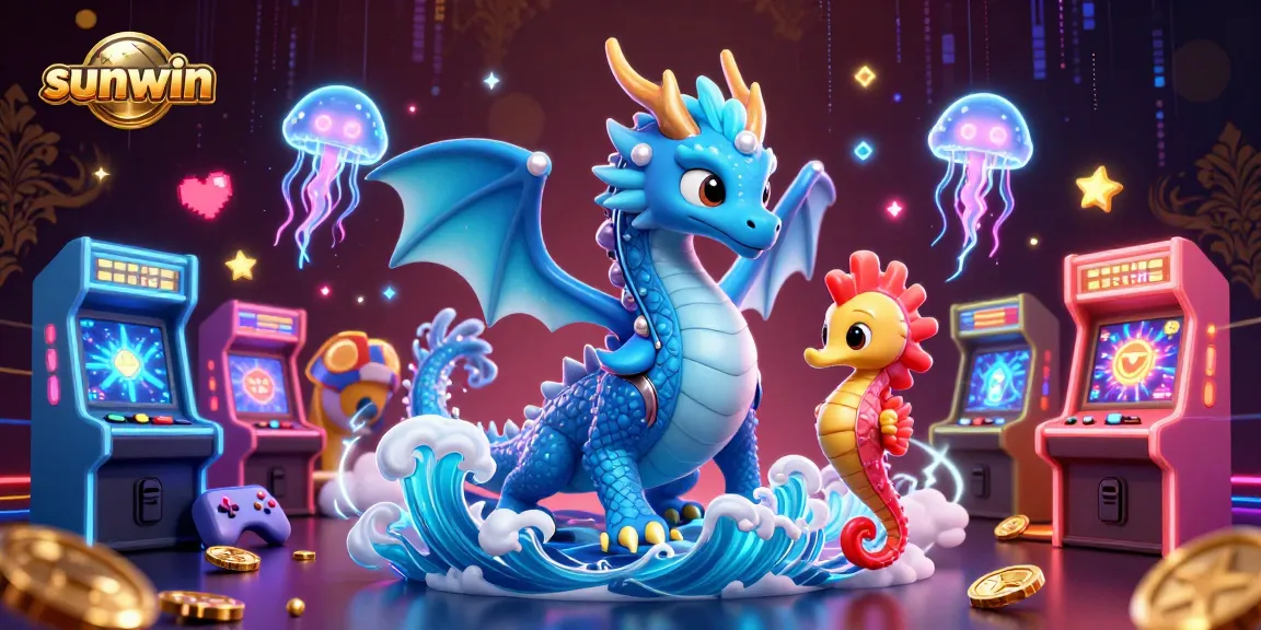 Engage in the exciting world of sunwin casino adventures with a vibrant 3D illustration featuring characters and game elements.